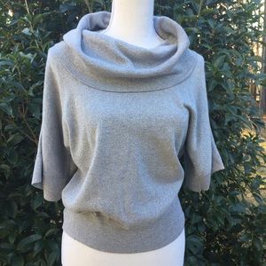 Michael Kors silver cowl neck dolman sleeve top